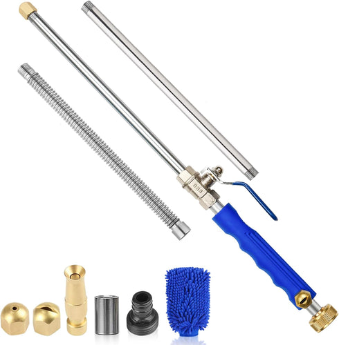 Yiliaw High Pressure Power Washer Wand - 38 Inch Garden Hose Nozzle Sprayer with 3 Sprayer Nozzle for Gutter, Patio,