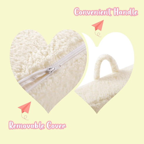 Cozy 1-6 Cream Sherpa Toddler Chair - Soft Foam Seat for Kids Aged