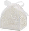 KPOSIYA Pack of 100 Laser Cut Rose Candy Boxes, 2.5"x 2.5"x 3.1", Gift Boxes for Bridal Shower, Birthday Party, Wedding