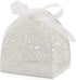 KPOSIYA Pack of 100 Laser Cut Rose Candy Boxes, 2.5"x 2.5"x 3.1", Gift Boxes for Bridal Shower, Birthday Party, Wedding