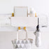 Bedside Hanging Caddy, Plastic Storage Shelf Holder for Phone, Glasses, Office Supplies in Dorm Room, Bathroom (White)