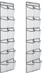 Narrow Over The Door Shoe Organizer, 12 Large Mesh Pockets Hanging Shoe Organizer for Closet, 2 Pack (White)