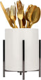 SIEBOLD Kitchen Utensil Holder, Silverware Organizer with Metal Frame, Perfect for Home, Countertop, Party, and Outdoor