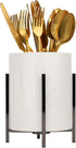 SIEBOLD Kitchen Utensil Holder, Silverware Organizer with Metal Frame, Perfect for Home, Countertop, Party, and Outdoor