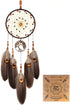 Urdeoms Tree of Life Crystal Dream Catchers for Boys, Brown Boho Wall Decor for Bedroom, Smoky Quartz