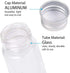 BENECREAT 20 Pack 15ml/0.5oz Glass Bottles Sample Vials with Screwed Aluminum Caps for Crafts Decorations