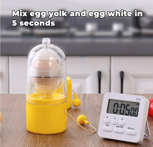 Egg Scrambler Shaker - Hand Powered Golden Egg Maker for Cooking Utensil Kitchen Gadgets