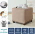 Ottoman Cover Square Velvet Storage Ottoman Slipcovers Thick Stretch Footrest Foot Stool Covers Protector with Elastic