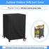 28"L25"W34"H, Outdoor Patio Table Cover for Pinikox Kitchen Island Prep Table, Waterproof Service Cart Covers Rolling