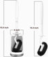 HAMITOR Toilet Bowl Brush Holder Set, Curved Design Holder for Deep Cleaning, Compact Scrubber for Small Spaces