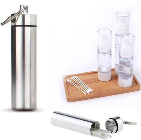Portable Silver Metal Toothpick Holder, Waterproof Aluminum Case for Outdoor Kitchen Accessories (86 * 11mm)