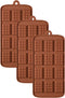 3 Pack Thin Mini Waffle Mold Silicone Tray Mould for DIY Chocolate Party Maker
