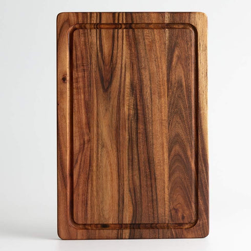 Wooden Cutting Board for Kitchen, Acacia Wood Chopping Board for Meat, Vegetables, Fruit & Cheese, 15x10 Inches