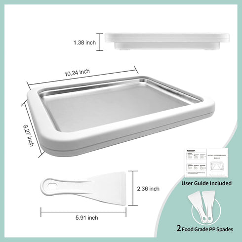 Frozen Instant Ice Cream Maker, Rolled Ice Cream Maker, Yoghurt Plate Instant Gelato Pan/Roll, Homemade DIY for Fun