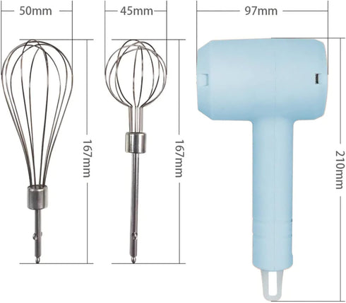 Electric Hand Mixer Egg Beater, USB Rechargeable Handheld Mixer