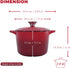 2.8 Flavehc Dutch Oven Pot with Lid qt Cast Iron Dutch Oven for Bread Baking Red Enameled Cast Iron Rice Pot
