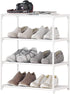 Hockmez 4-Tier Small Shoe Rack .Stackable Shoe Shelf Storage Organizer for Entryway Hallway