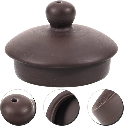 Yardwe Tea Kettle Lid, Replacement Lid for Purple Clay Tea Pot, Kungfu Teapot Top Lid for Blooming and Loose Leaf Tea