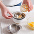 Stainless Steel Food Strainer Sieve Tuna Press Lid Oil Drainer Remover, Unique No-Mess Design