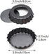 Mini Tart Pans Set of 6, Nonstick 4 Inch Mini Quiche Pan with Removable Bottom