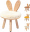 XXYOUPIN Bunny Chair for Kids 1-4 Years, Wooden Base with Removable Cushion,Anti-Tip Toddler