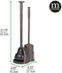 Set Set mDesign Plunger and Brush for Toilet Bowl - Hidden, Modern Toilet Brush and Plunger with Caddy - Brush Cleaner
