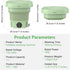 MacLehose Mini Portable Washing Machine, Mini Washer and Dryer Combo, 9L, Foldable for Baby Clothes, Underwear, Socks,