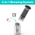 CASABREWS Portable Coffee Maker, 2 in 1 Small Travel Machine for K Cup Pod or Ground Coffee, Quick Press Kit with