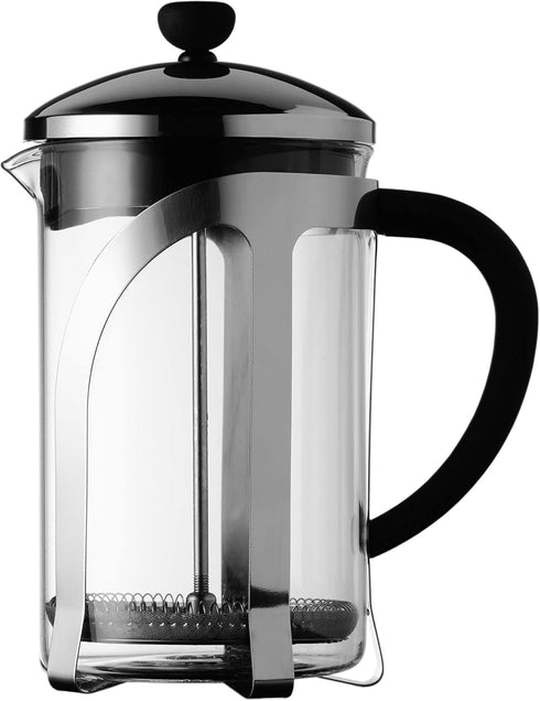 Safdie & Co. French Press Coffee Maker, 800ml Clear Glass Percolator, Insulated, Ideal for Tea & Coffee