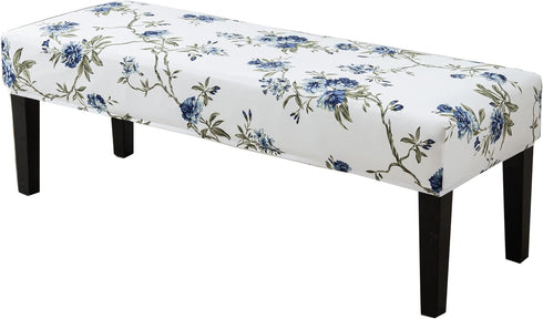 CRFATOP Printed Dining Bench Cover Rectangle Bench Seat Cushion Slipcovers Stretch Removable