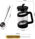 French Press Coffee Maker, 34 Oz Large Glass Pitcher, 4 Level Filter System, Stainless Coffee Spoon & Cleaner Brush
