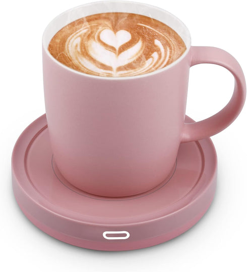BESTINNKITS Smart Coffee Set Auto On/Off Gravity-induction Mug Office Desk Use, Candle