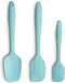 Silicone Spatula Set, 3-Piece High Heat-Resistant Ergonomic Handle Non-stick Rubber Spatulas with Stainless Steel Core,