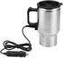 12V Electric Car Cup, 450ml Travel Heating Mug, Stainless Steel Coffee Tea Kettle for 12V Power Source