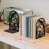 5.3"x4.3"x7.9" 1 Peacoblue Metal Bookends for Shelves, Modern Decorative Heavy Duty Study Book Ends Stoppers