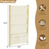 BPMFDTNL 4-Tier Wood Wall Mounted Kids Bookshelf Floating Book Shelf For Kids Rooms,Nursery & Classroom, Hanging