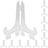 12 Pieces 5 Inch Clear Plastic Easels, Plate Display Stands Holders for Weddings, Home Decoration, Birthdays