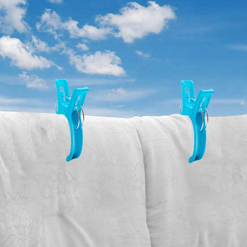 HiGift Jumbo Quilting Clamps, 8 Pack Extra Large Beach Towel Clips, 5 inch Wide Opening Plastic Clips