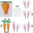 16 Easter Decorations Tree Picks Ornaments: pcs Large Pink Bunny Ear Carrots Picks Decorations, Cute Rabbit Ears