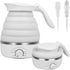 Portable Travel Foldable Electric Kettle, 850W Fast Boiling, Food Grade Silicone, 700ml, 110V, White