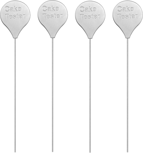 Cake Tester for Baking, 4 Packs Reusable Cake Testing Sticks, 7.9 in Stainless Steel Skewers
