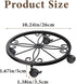 KOOKASHOP 2-Pack 360 10.24" Plant Caddy with Wheels - Plant Stand with Wheels, Lockable Plant Rollers Plant Dolly