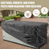 Gicov Deck Box Cover Waterproof Heavy Duty Patio Storage Box with Zipper Outdoor Ottoman Bench Cover Rectangular