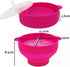 Mini Microwave Popcorn Popper, BPA Free Silicone Popcorn Popper Microwave Collapsible, Microwave Popcorn Maker, Microwave Popcorn Bowl, Dishwasher Safe (Vibrant Pink) by YINGD
