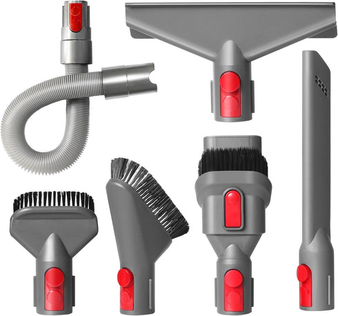 Home Cleaning Kit for Dyson V15 V11 V10 V7 V8, Flexible Hose, Mattress Tool, Stiff Brush, Soft Bristle Attachment