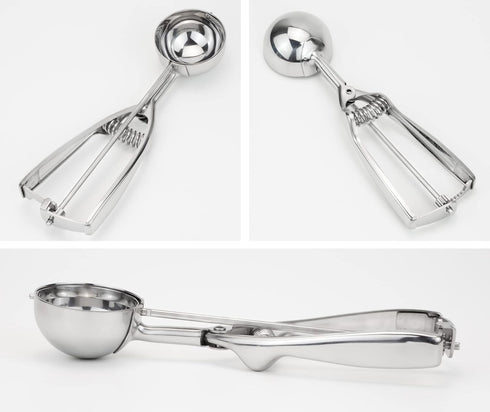 18/8 Stainless Steel Ice Cream Cupcake Muffin Scoop - 3.4 Tablespoon Cupcake Muffin Batter Dispenser