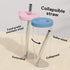 Dodoko Reusable Boba Cup with Straw, Iced Coffee & Smoothie Tumbler, 24 oz - Bubble Pink