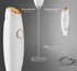 White Milk Frother - Handheld Coffee Frother with Electric Whisk, 19000 rpm, Book Recipes and Stainless Steel Stand