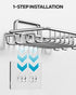 Nieifi Bar Soap Holder for Shower Wall, Stainless Steel Adhesive Soap Dish with 4 Hooks, Silver