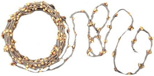 CWI Gifts Pip Berry String Garland, 18-Feet, Old Gold
